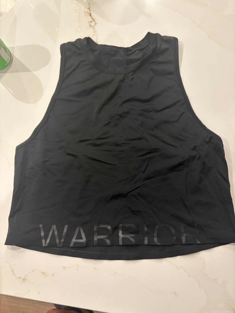 Senita Athletics Black Cropped Warrior Tank Top